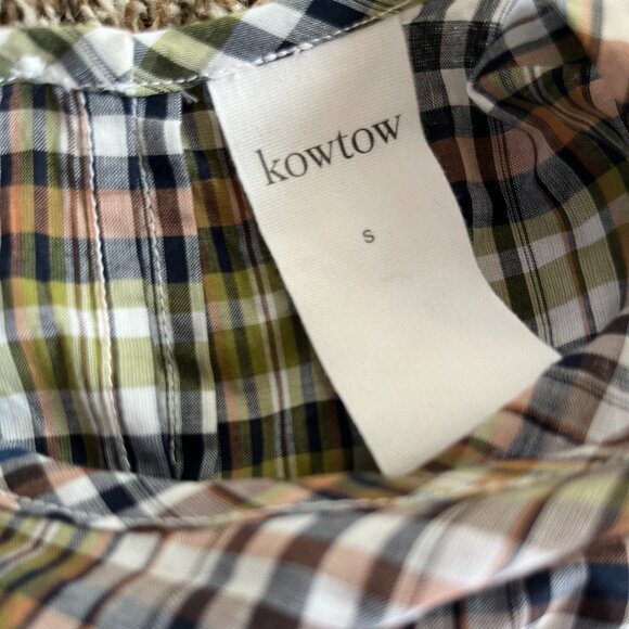 Kowtow Frances Top Vista Check NWT - Picture 4 of 5